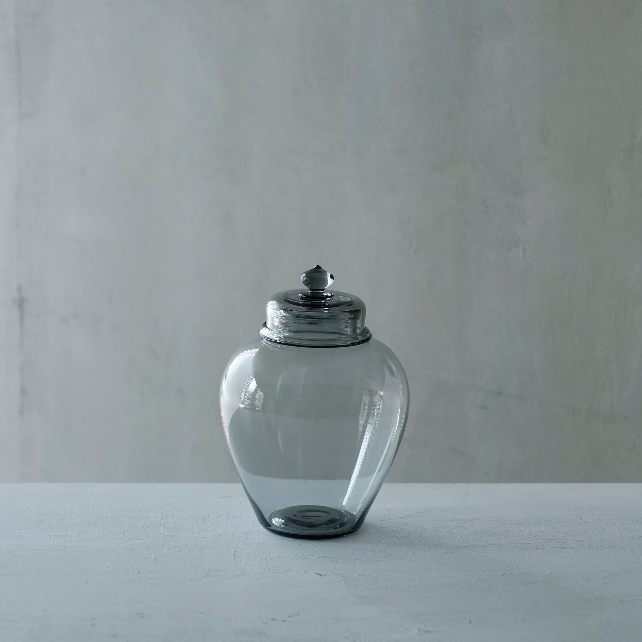 ●26-TE-118 Futamono (Lidded Jar) GRAY