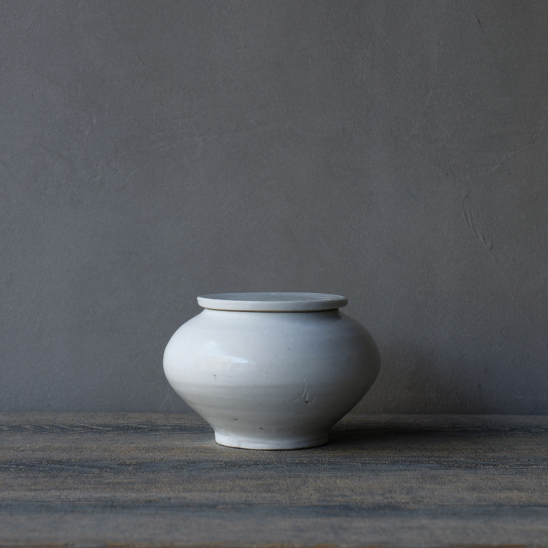 ●24-TS 18 白磁 蓮花紋 蓋もの