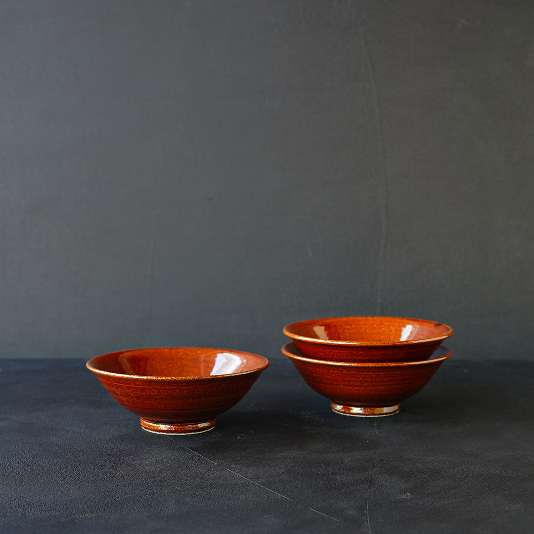 Yamahon Toubo Small Bowl Amber Glaze