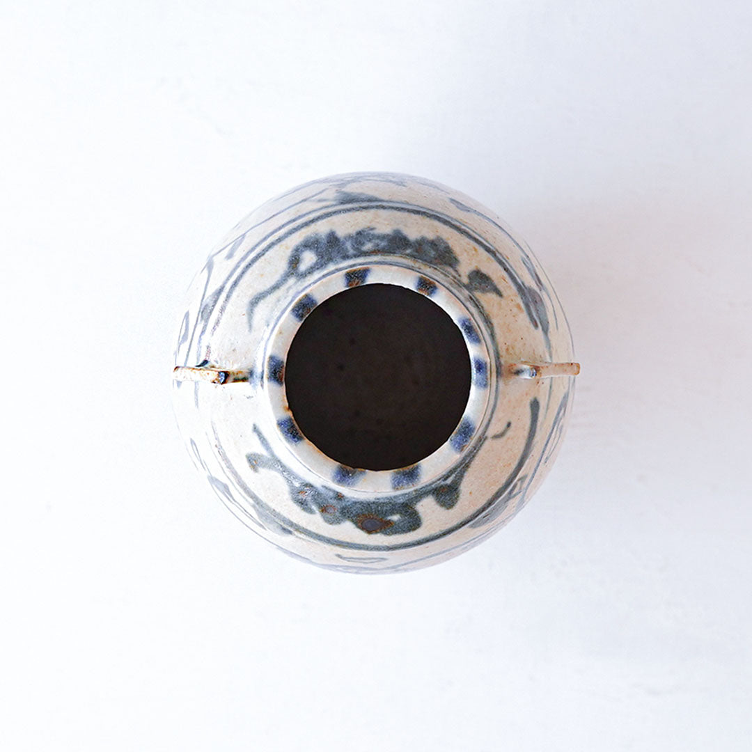 23-A5 Shingo Oka Annan Two-handle Flower Vase