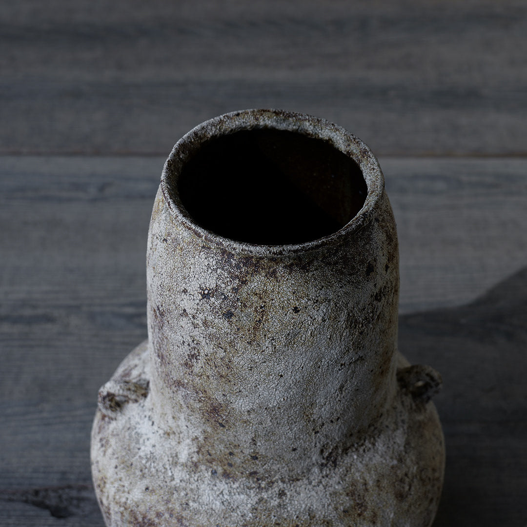 ●24-TS 60 刷毛目 双耳花器