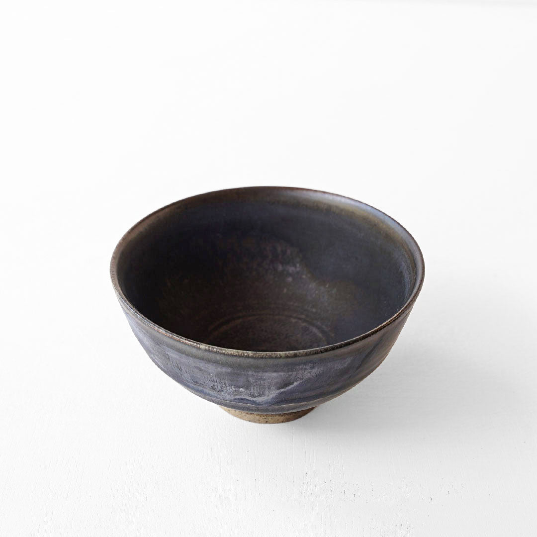 Yukiko Kiln Rice Bowl "Kuro (Black)-Karatsu"