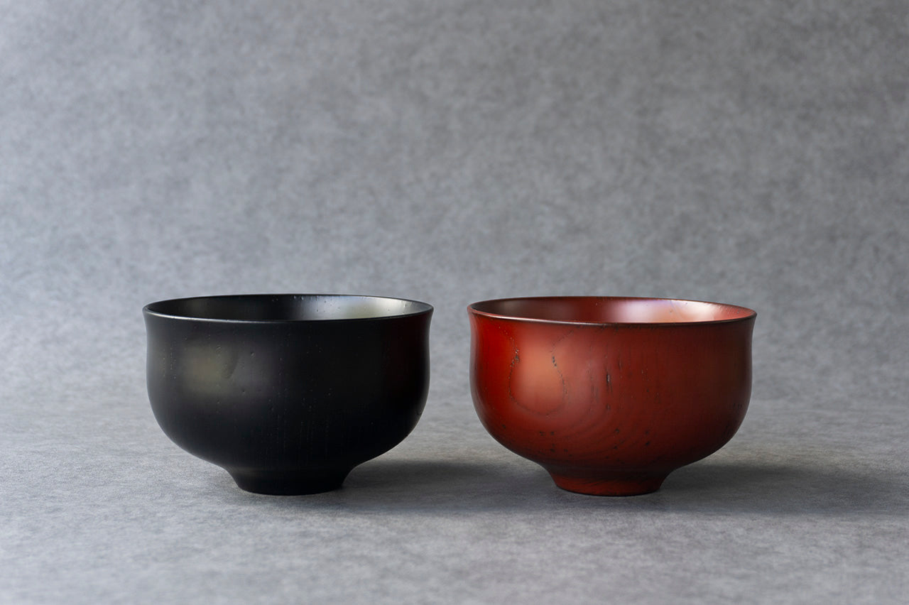 ◆Kihachi Kobo Lily-Shaped Zelcova Bowl (Gift Set of 2)