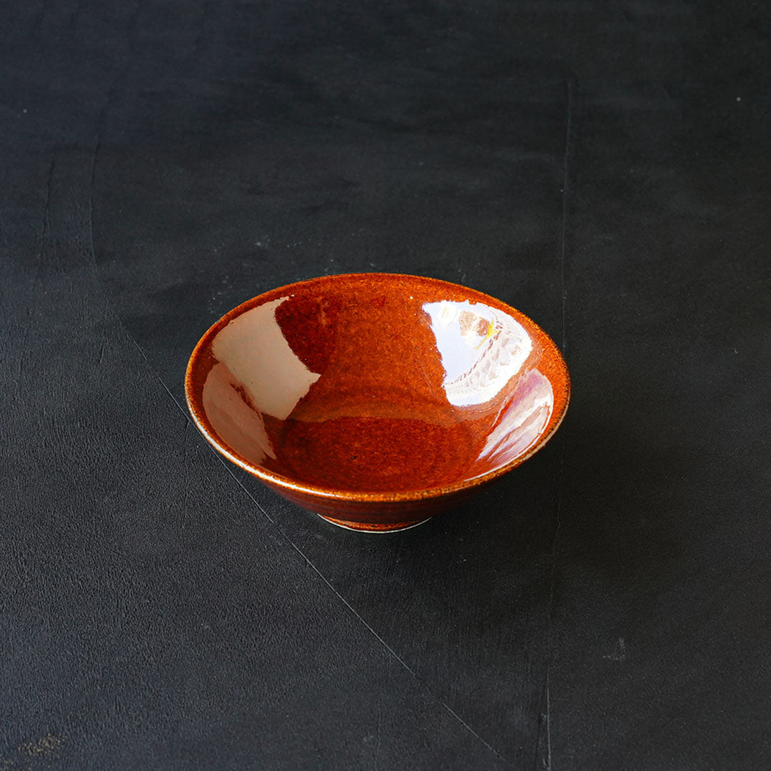 Yamahon Toubo Small Bowl Amber Glaze