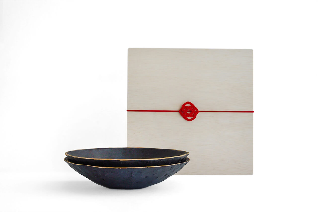 ◆Teppei Terada - KUROgane BOWL 210 (Gift Set of 2)