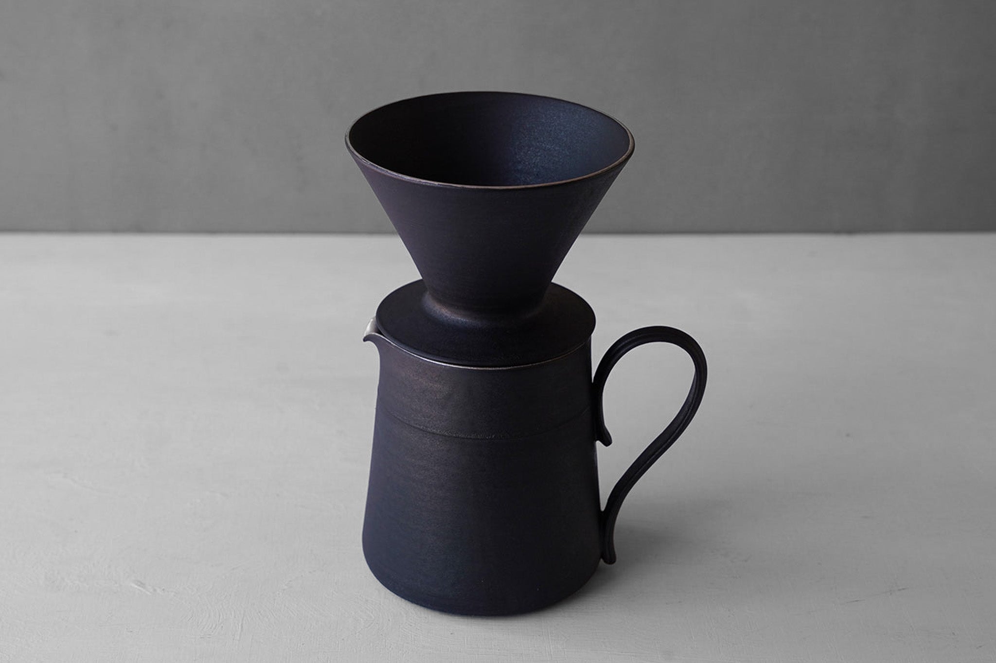 Tatsuya Hattori Black Silver Glaze Coffee Dripper