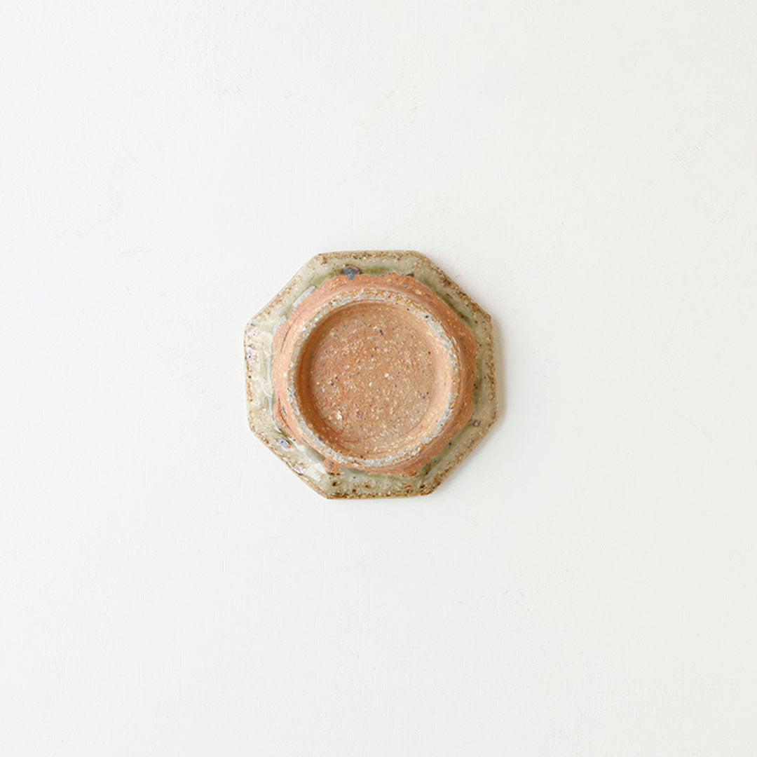宮城陶器 八角皿 小 青磁釉