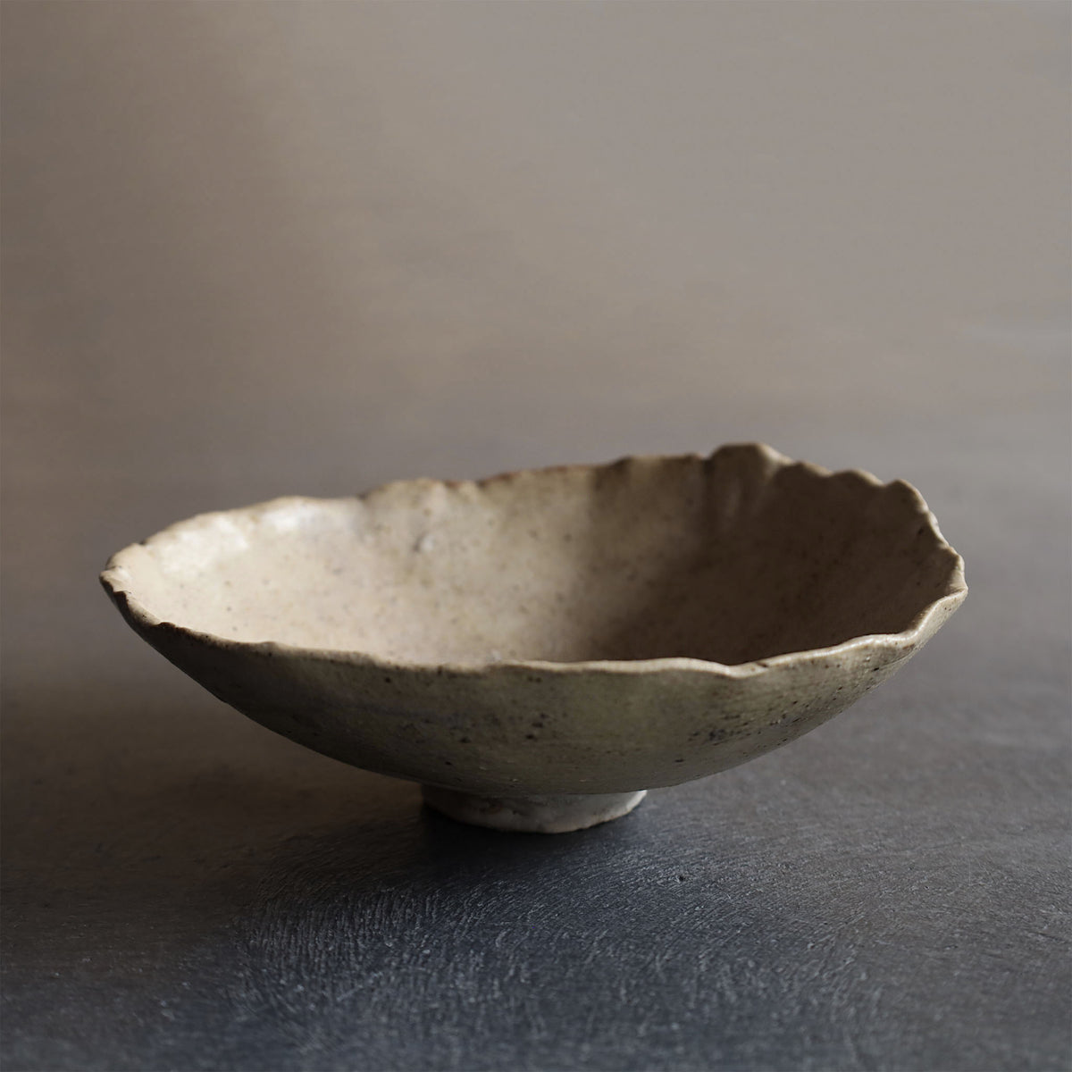 25-27 Shiro Shimizu, Hira Clay (Shiga Prefecture), Ash Glaze Shallow Bowl