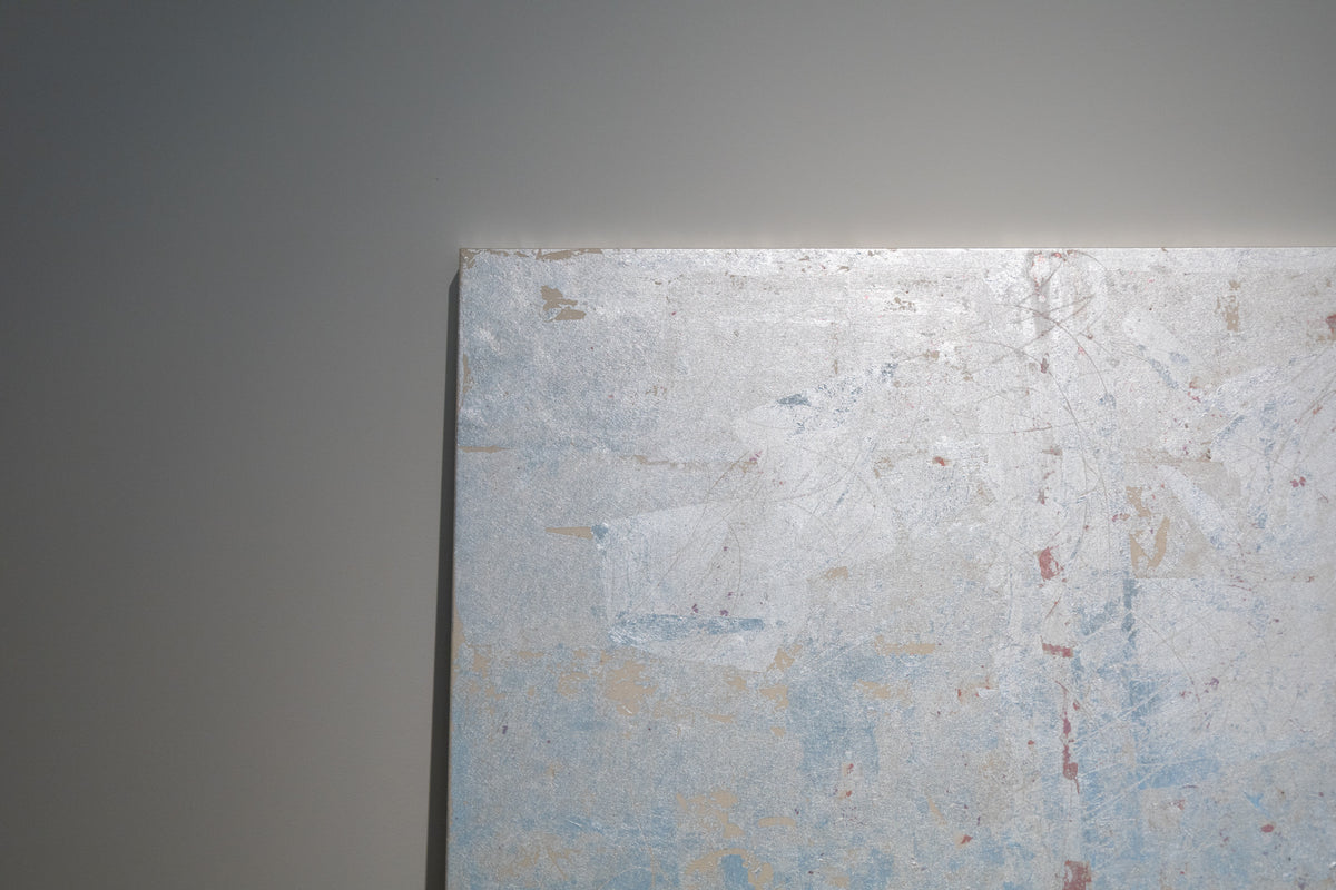 ●26-YI-S5 PAINTING - Silver & Copper Leaf