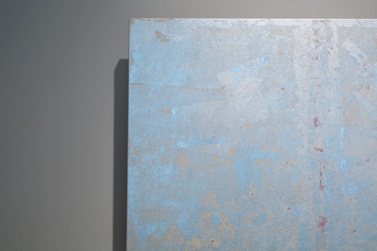 ●26-YI-S5 PAINTING - Silver & Copper Leaf