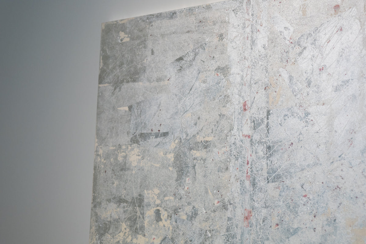 ●26-YI-S5 PAINTING - Silver & Copper Leaf
