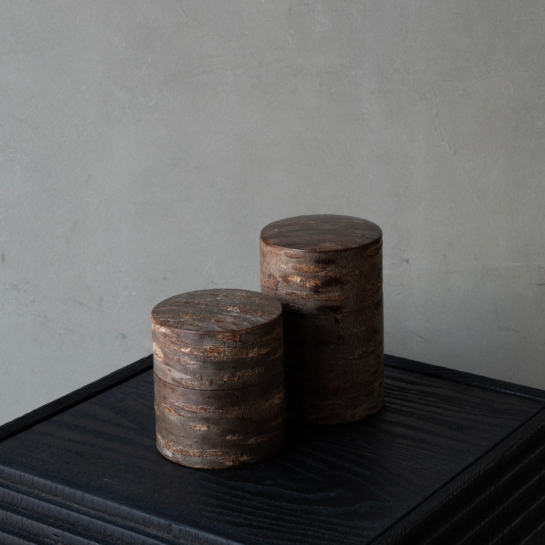 Suzutsu Tea Caddy, Large - Shimofuri-Gawa (Marble)