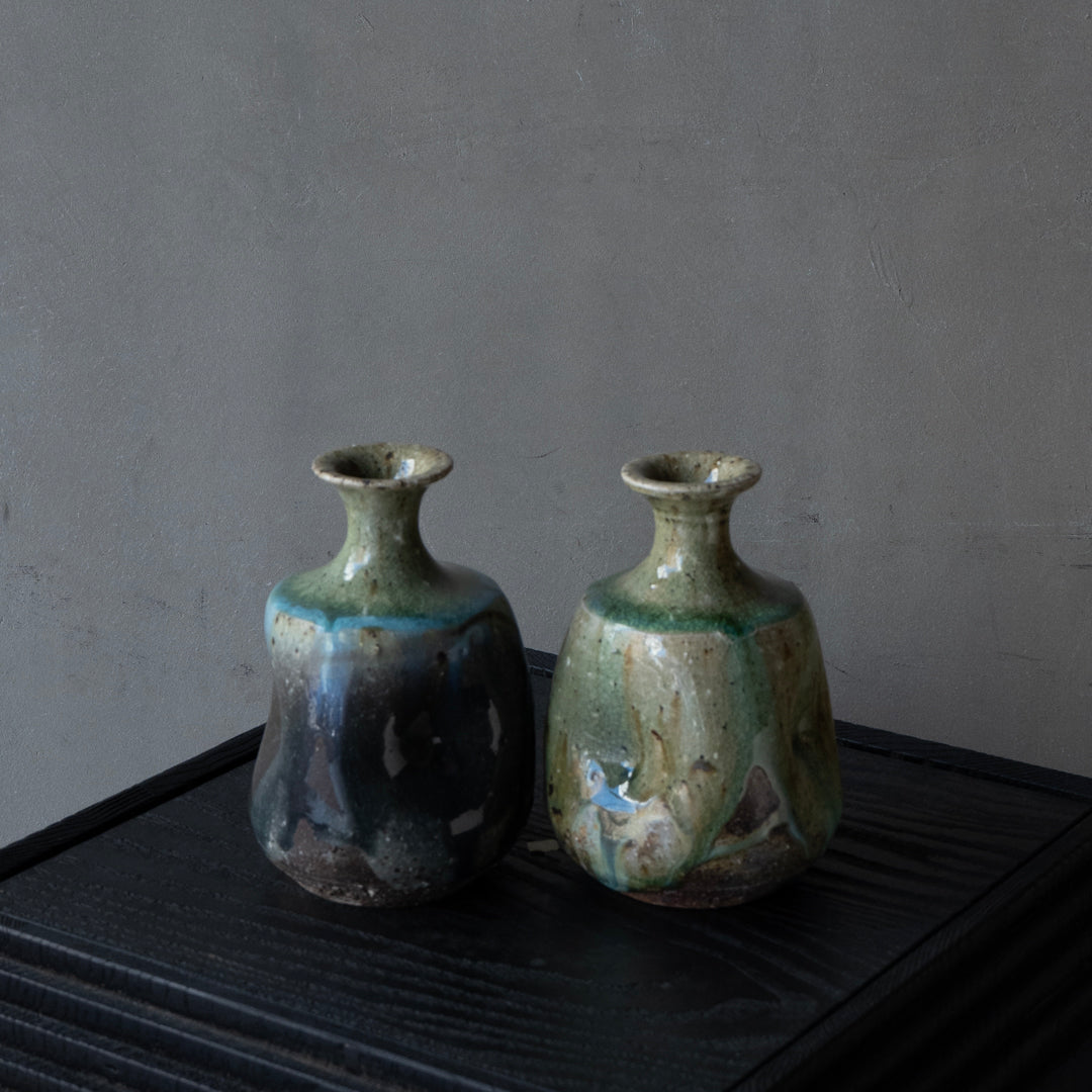 25-10S 陶器工房壹 灰釉徳利セット