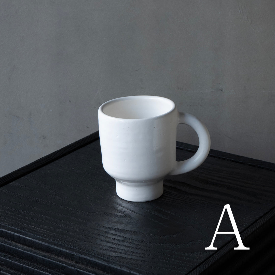 25-10S やまほん陶房 白釉カップ A