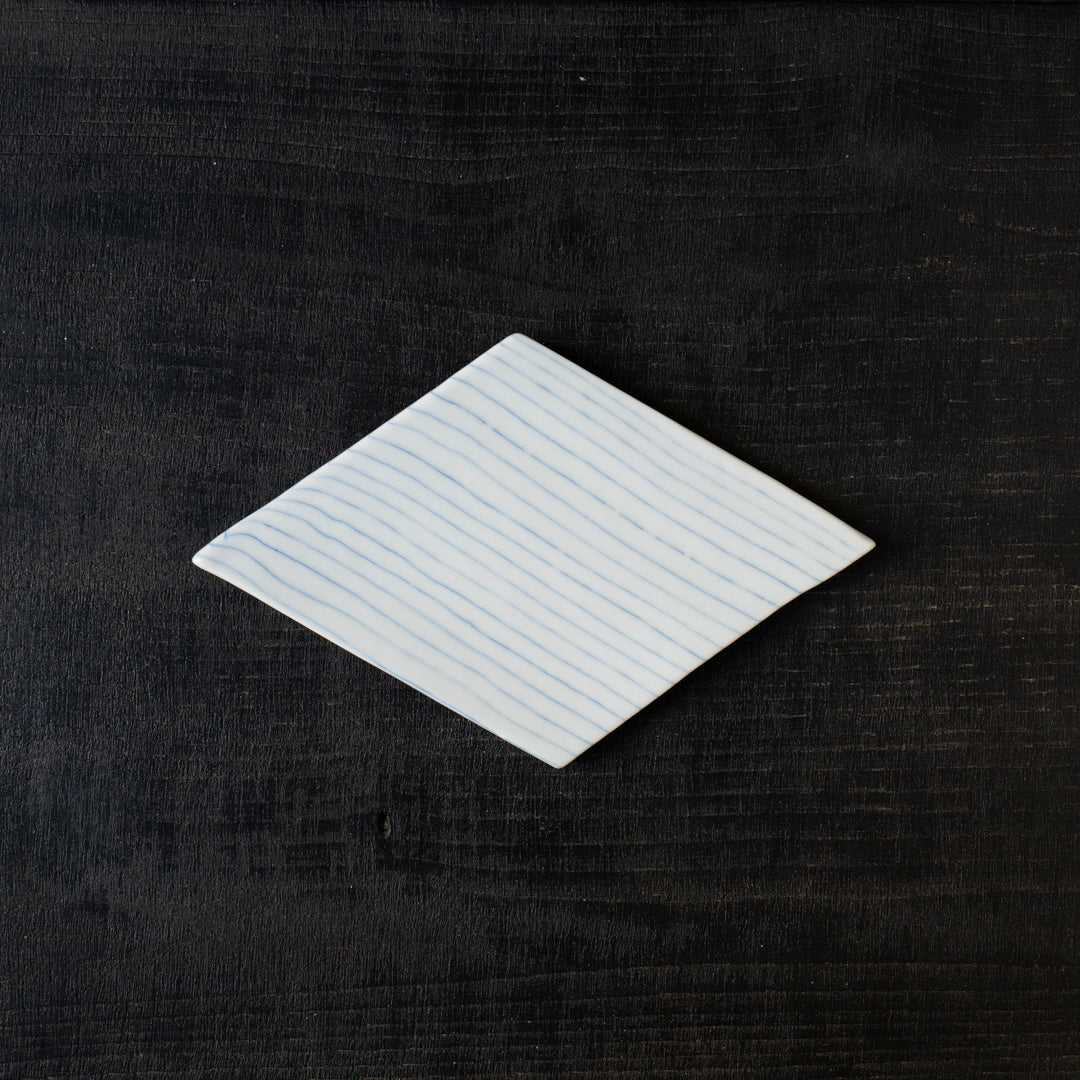 25-10S 村上雄一 青練り込み 菱形フラットプレート