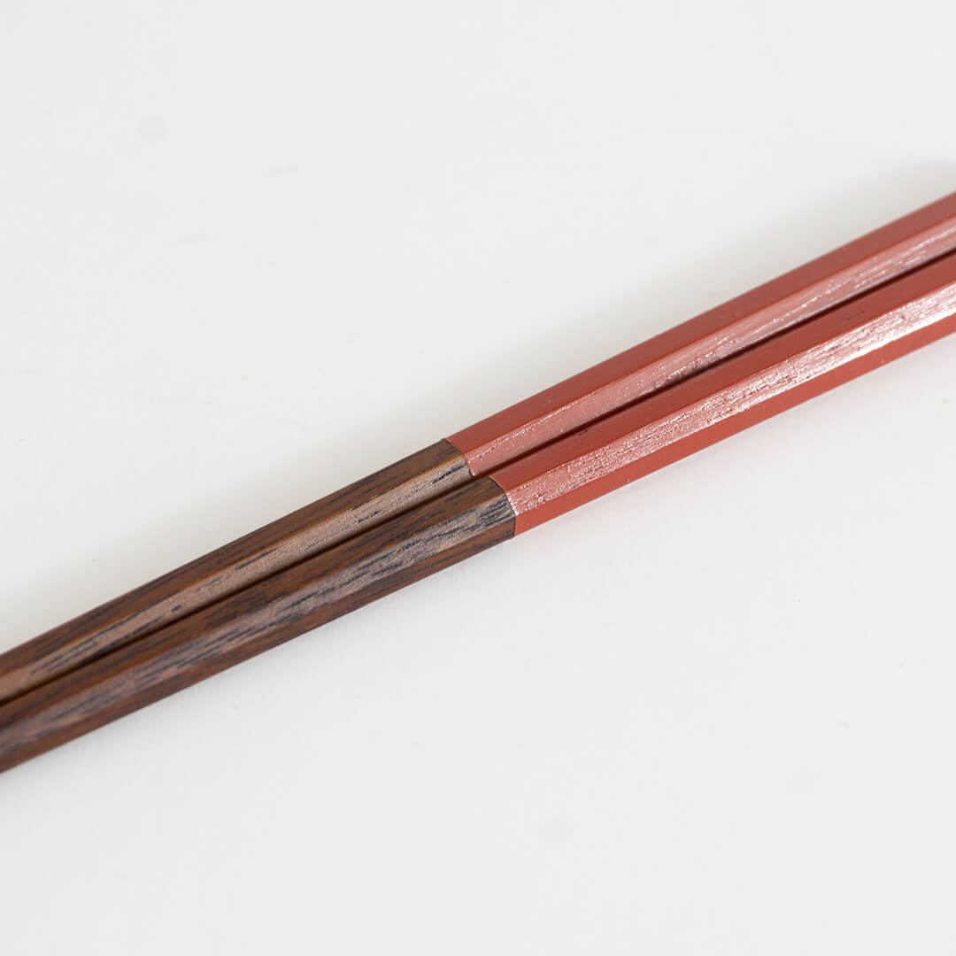 Daikokuya Octagonal Urushi Red Lacquer Coated short