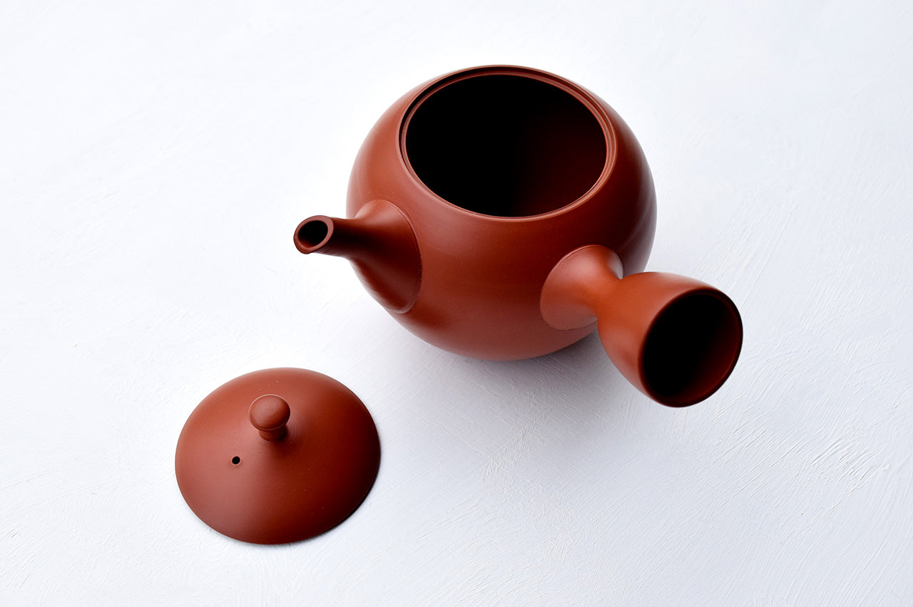Hokuryu Round Teapot "Shudei (Red)"