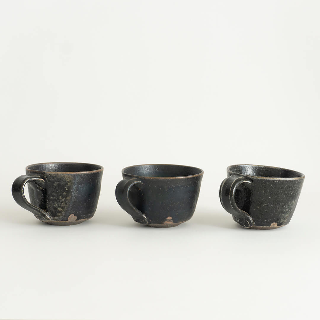 Yukiko Kiln Coffee Cup "Kuro (Black)-Karatsu"