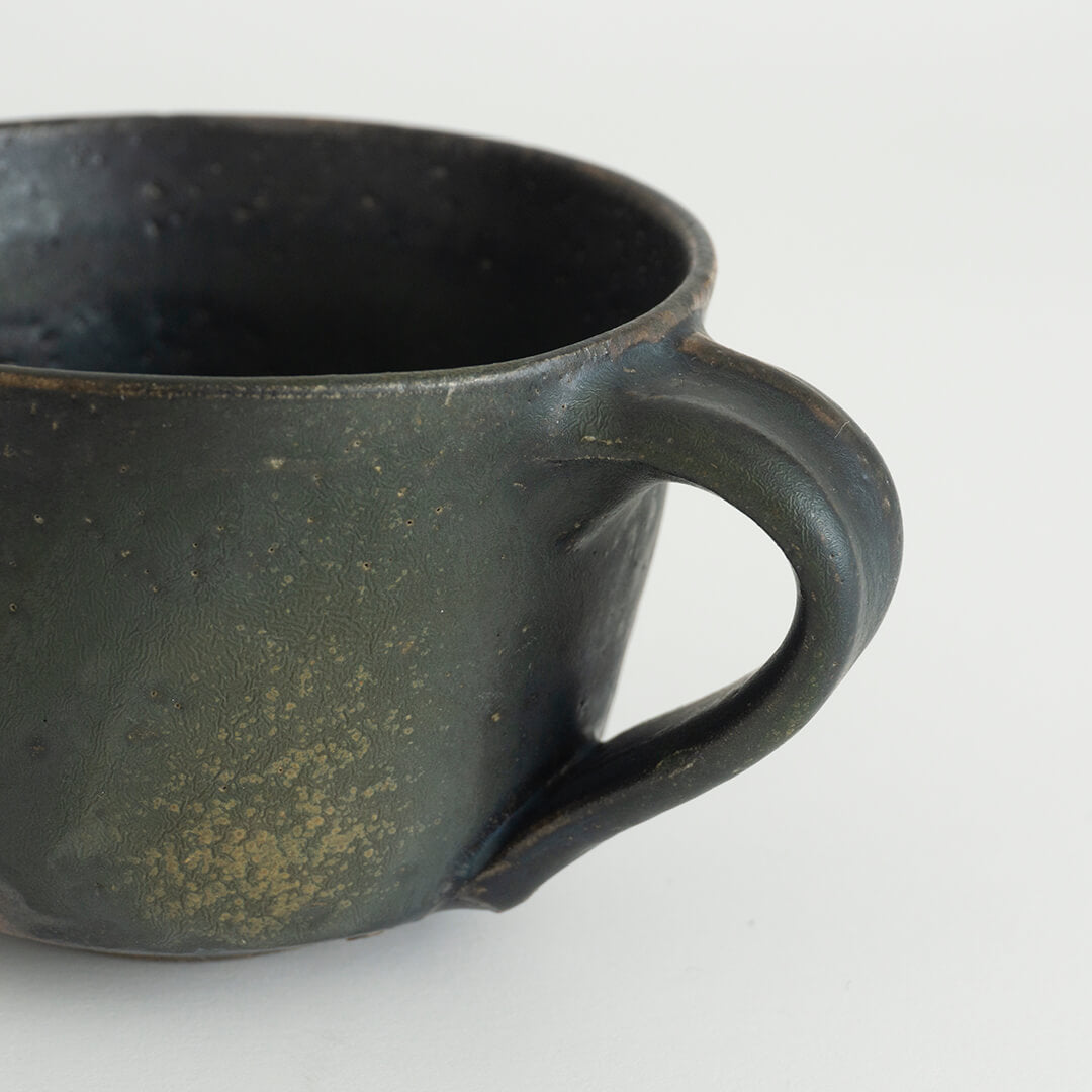 Yukiko Kiln Coffee Cup "Kuro (Black)-Karatsu"