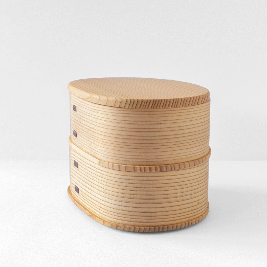 Ryobian - Oval "Magewappa" Lunch Box (2-tier)