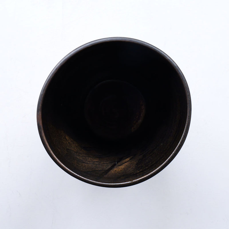 ●24-TY-19窯変黒唐津筒器