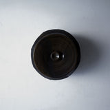 ●25-YT3 黒唐津 八角壺