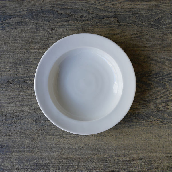 村上雄一 白磁スープ皿22cm