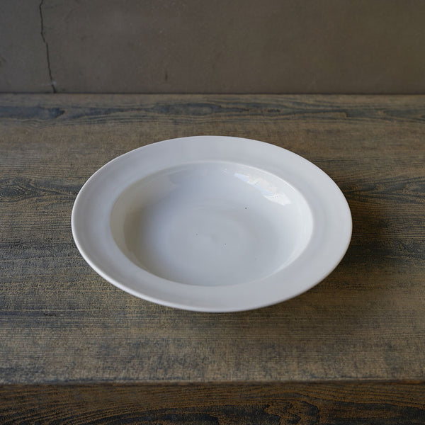 村上雄一 白磁スープ皿22cm