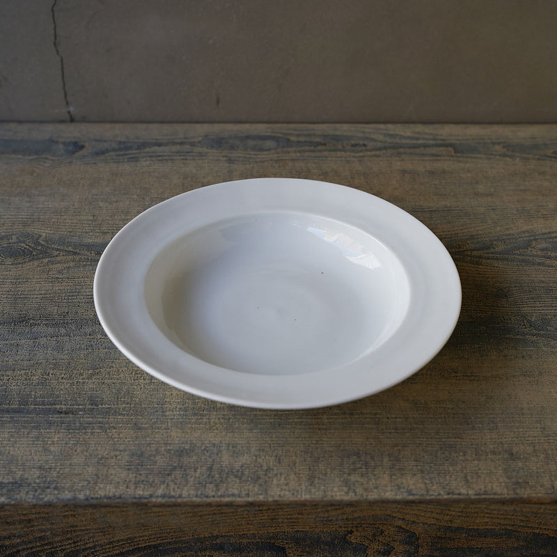 村上雄一 白磁スープ皿22cm