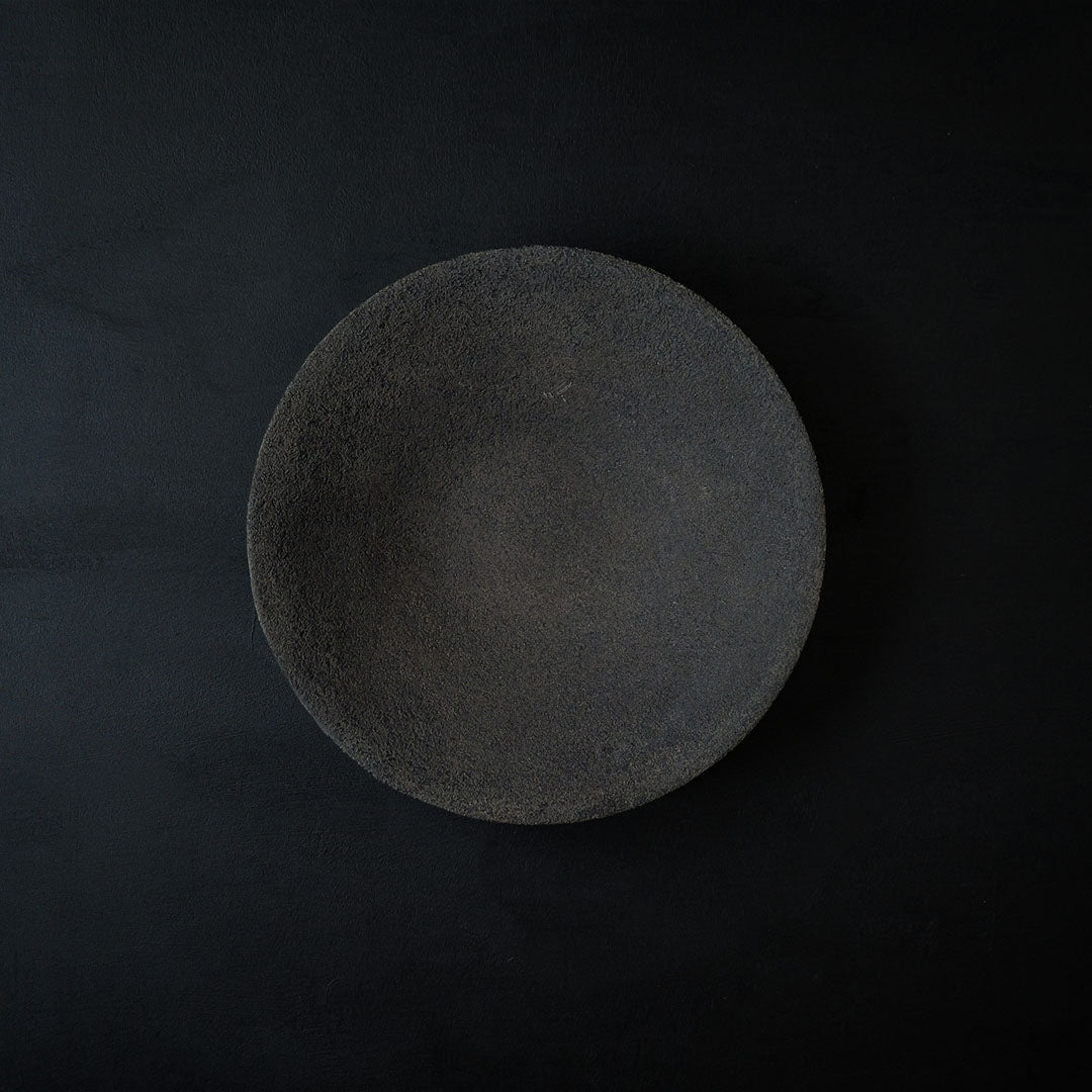 ●25-KF Sabi-urushi Deep Plate 21cm Black