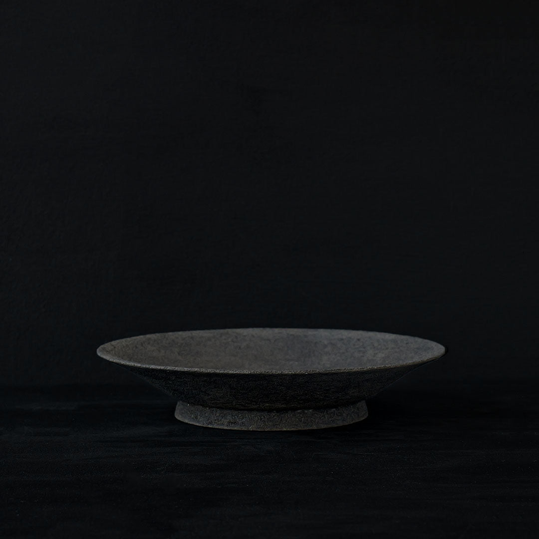 ●25-KF Sabi-urushi Deep Plate 21cm Black