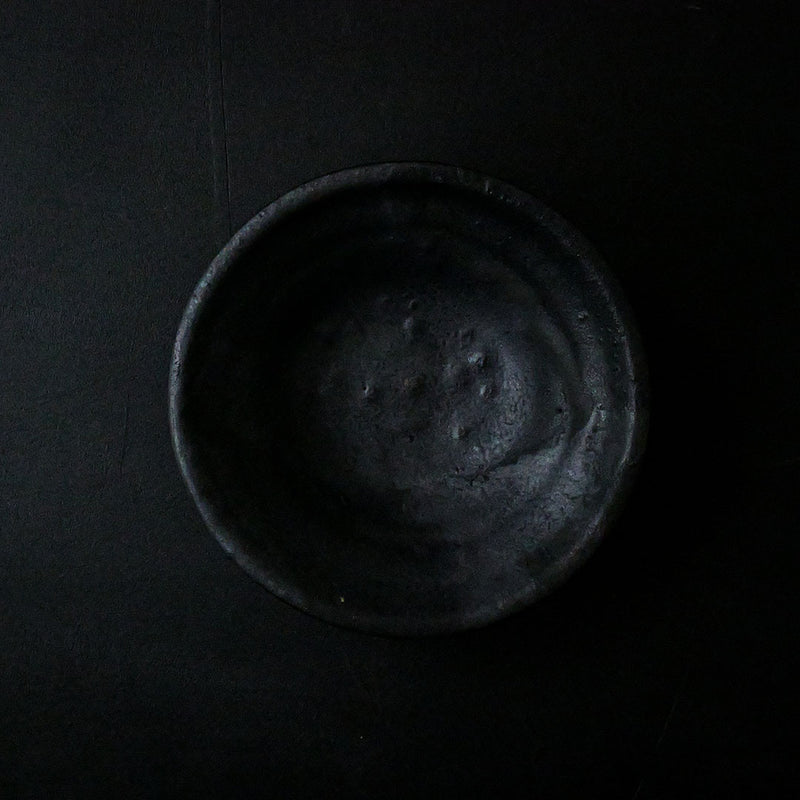 加地窯 黒化粧 鉢