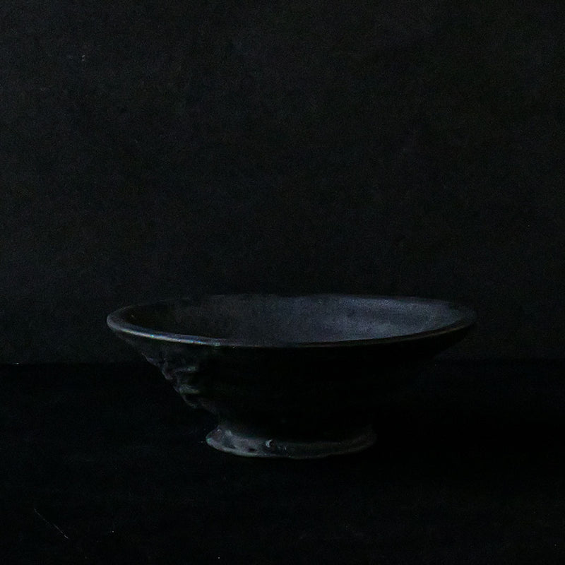 加地窯 黒化粧 鉢