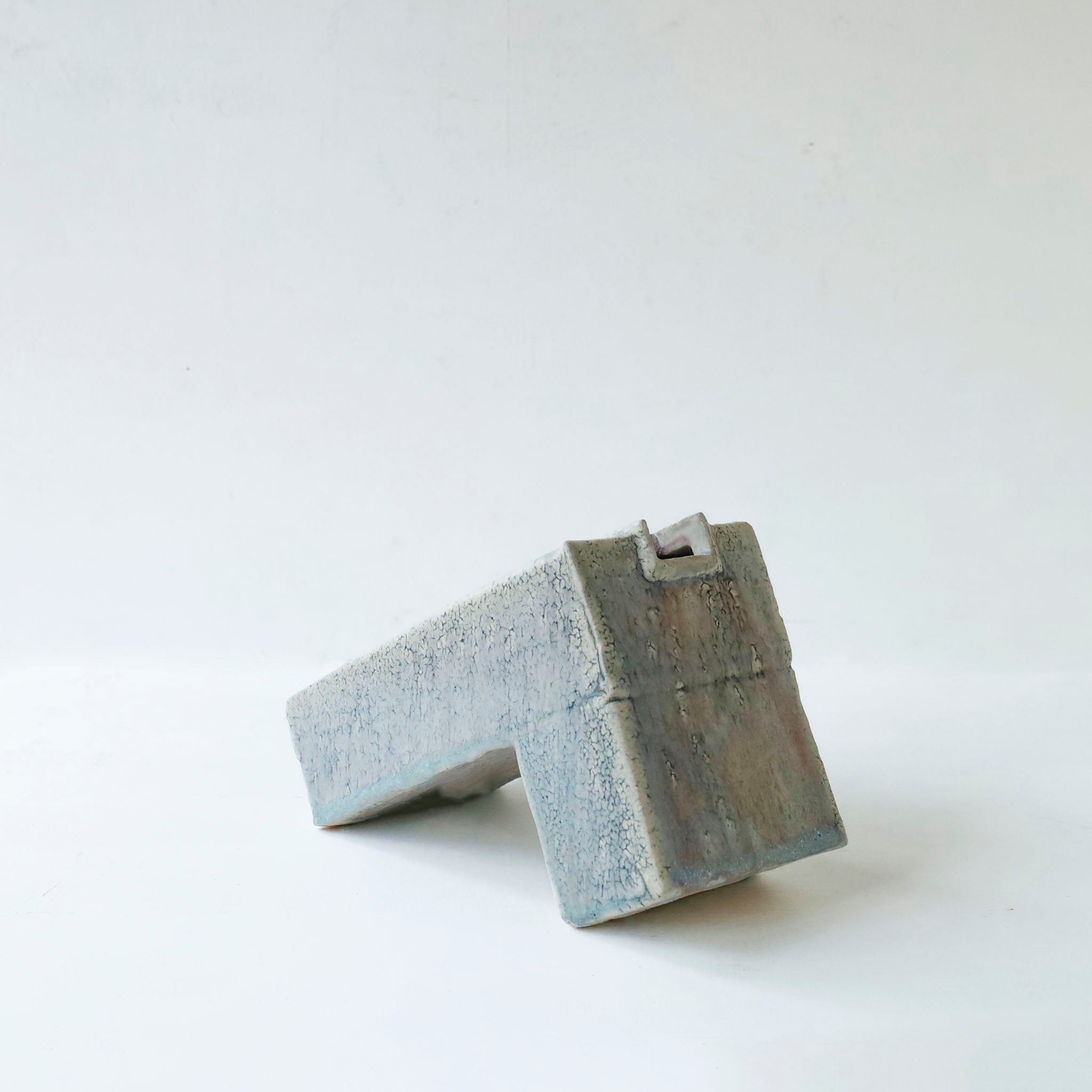 ●26-NT-73 Ash-Glazed Kohiki Block Vase
