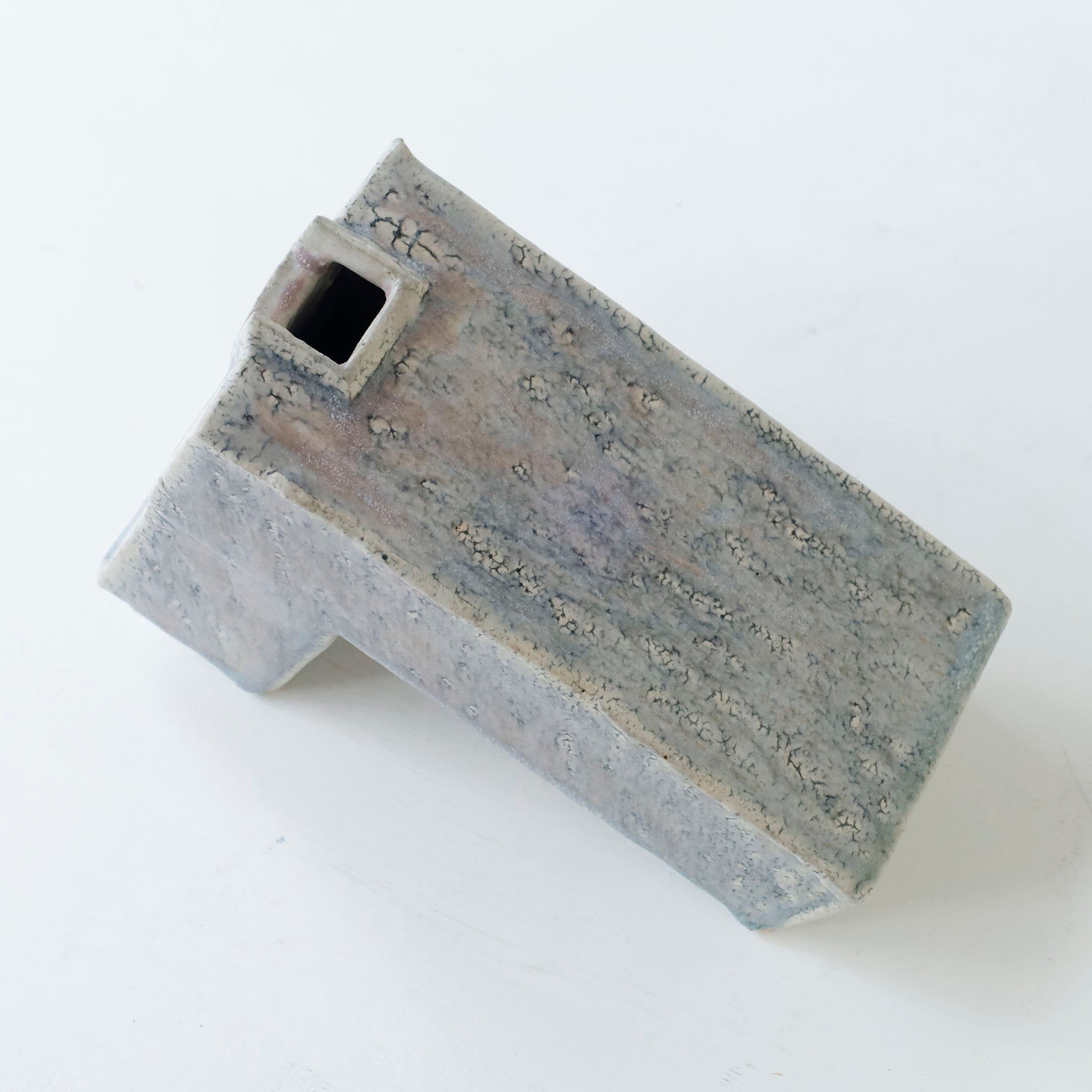 ●26-NT-73 Ash-Glazed Kohiki Block Vase