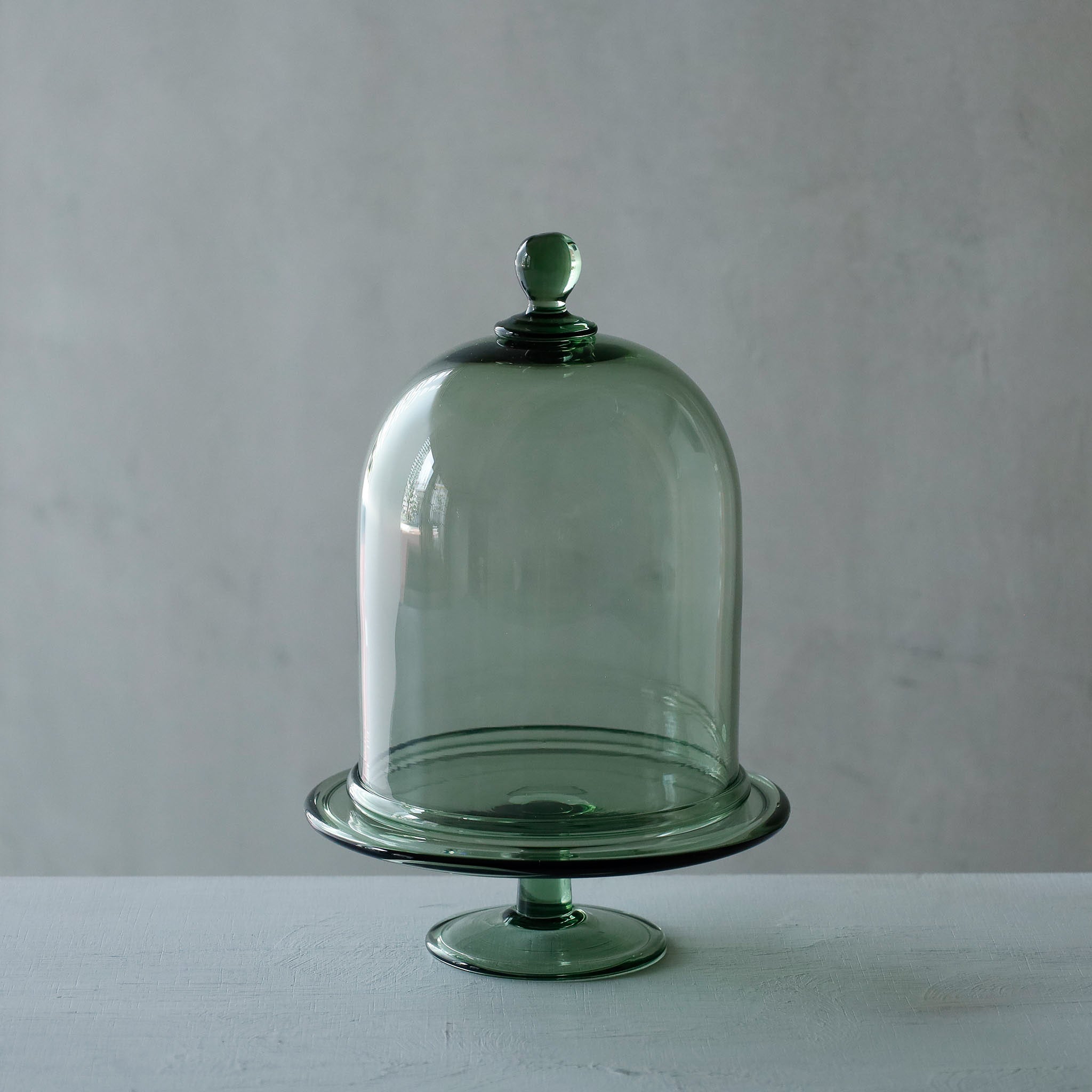 ●26-TE-95 Glass Dome (S) MOSS GREEN