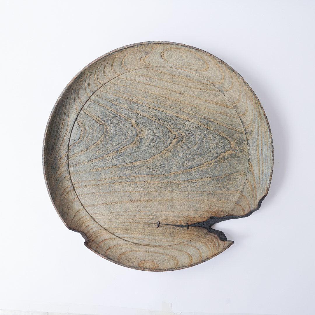 Fuyou Large Tray Gray with Kasugai