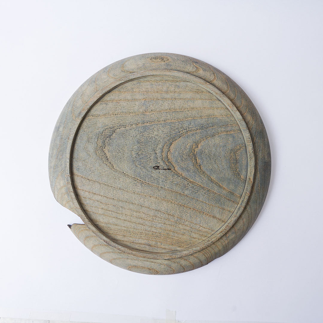 Fuyou Large Tray Gray with Kasugai