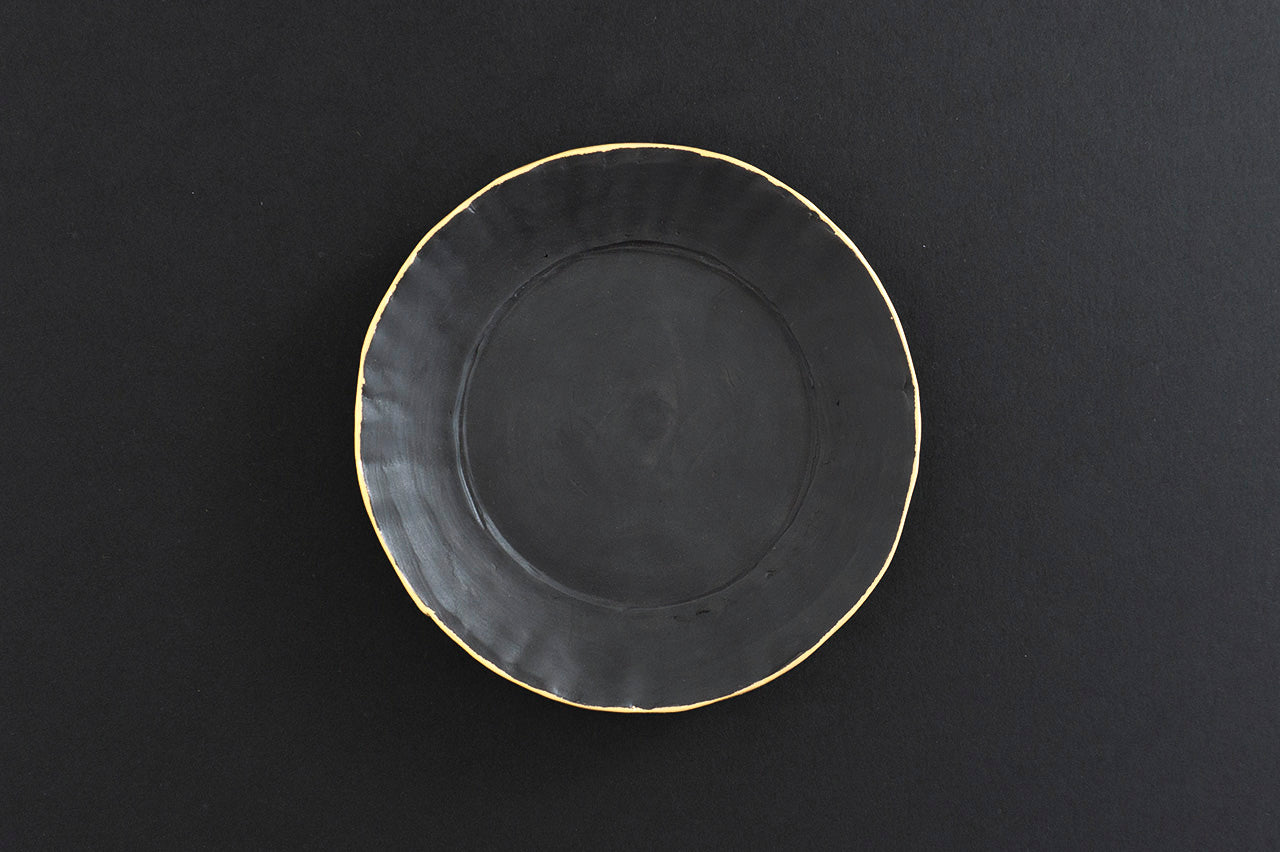 ◆Teppei Terada - KUROgane PLATE WITH RIM 180 (Gift Set of 2)