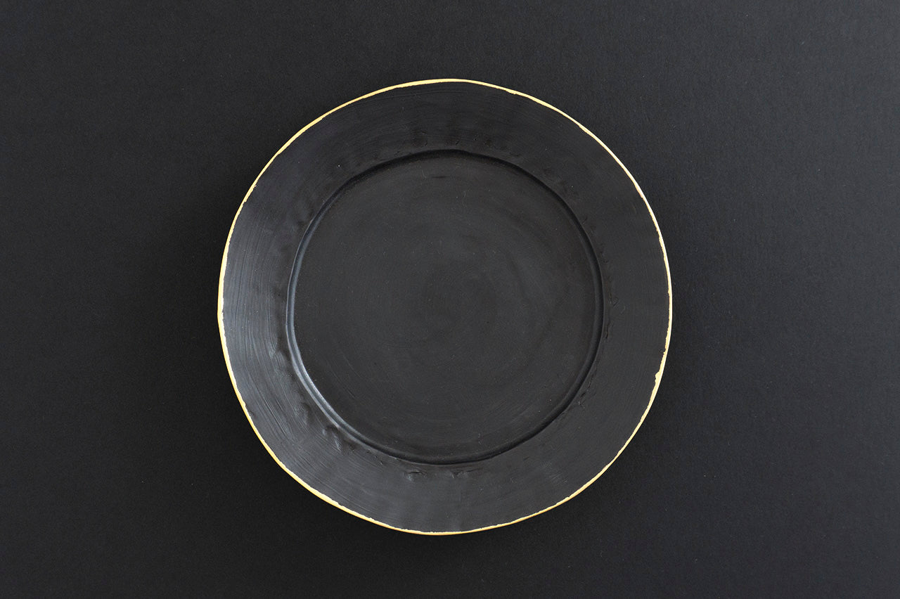 ◆Teppei Terada - KUROgane PLATE WITH RIM 210 (Gift Set of 2)