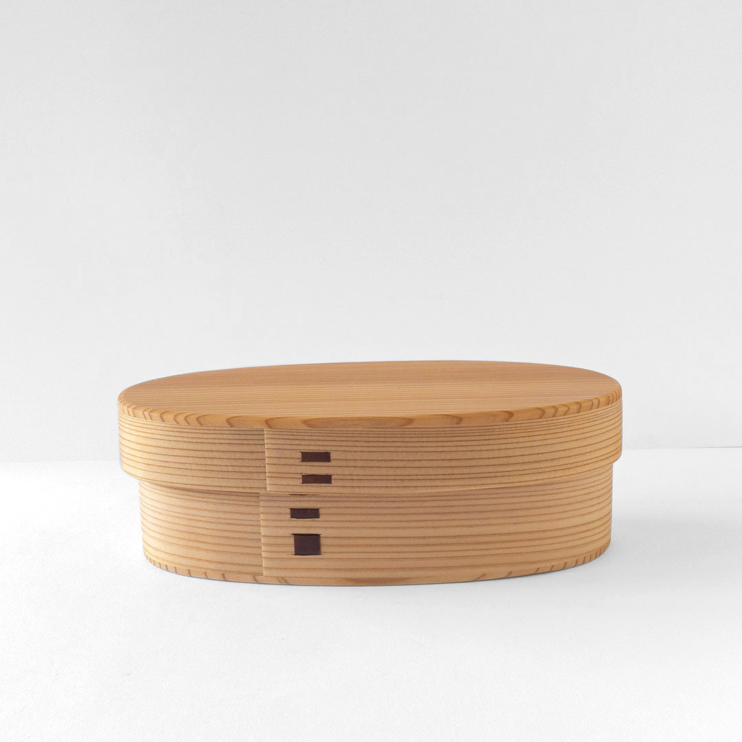 ◆Ryobian - Oval "Magewappa" Lunch Box (Medium, Gift Wrap)