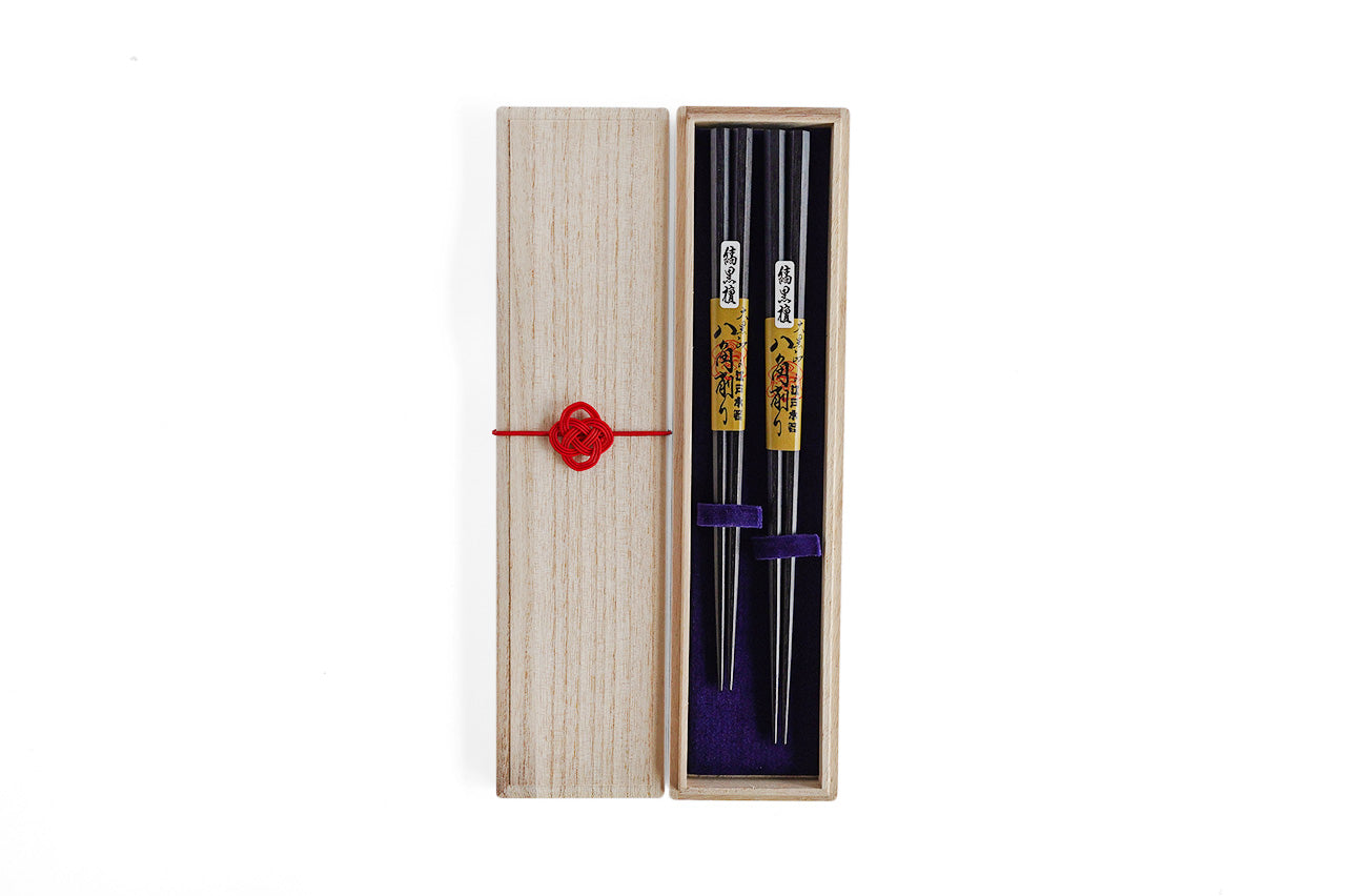 ◆Daikokuya Ebony Chopsticks – Octagon (Gift Set of 2)