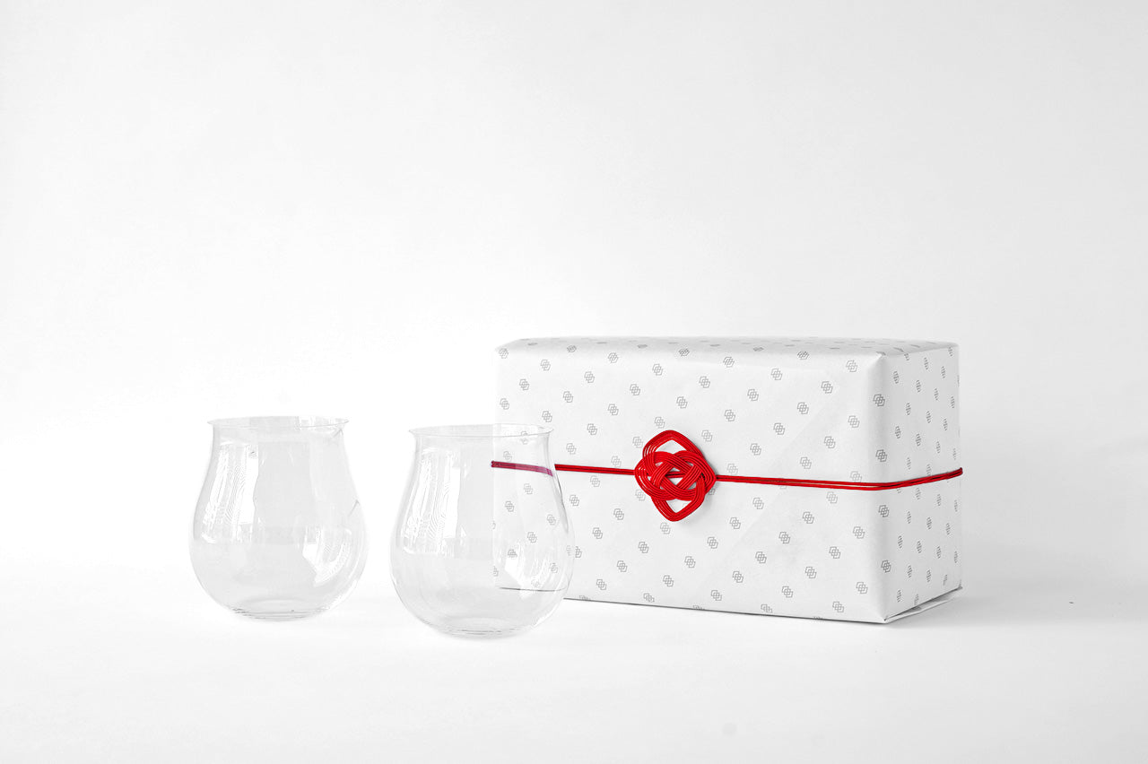◆Usuhari Glass - Burgundy (Gift Set of 2)