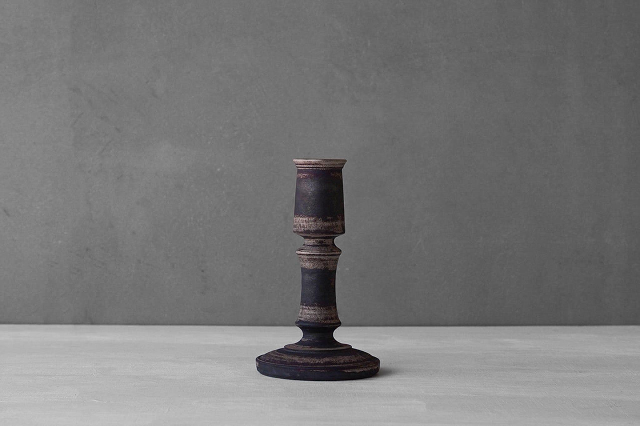 Tatsuya Hattori  Rust Silver Glaze Candlestick