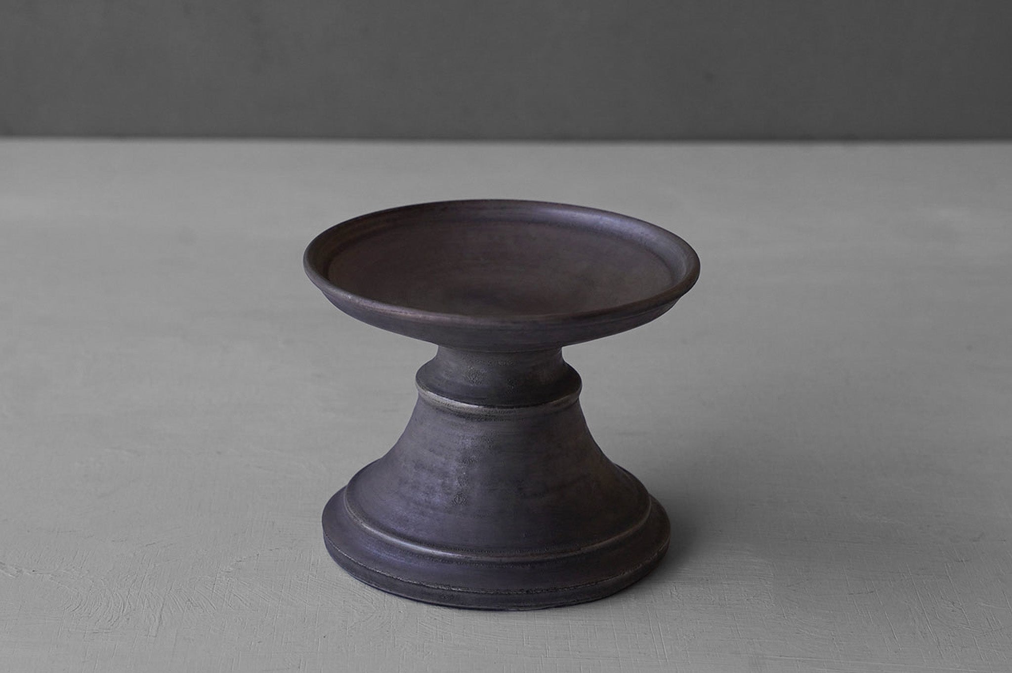 Tatsuya Hattori Silver Glaze Pewter Candlestick
