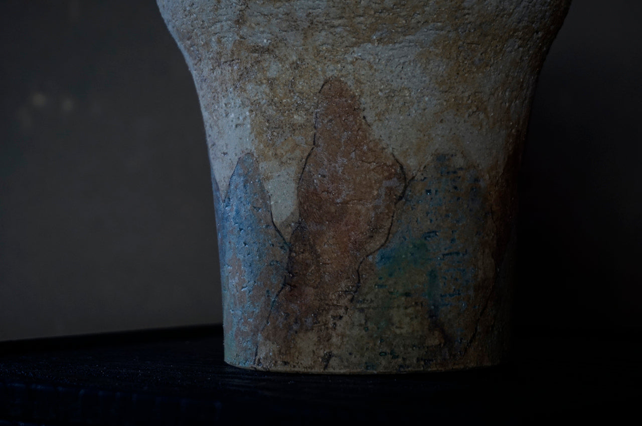 ●25-IM28 灰陶加彩壺(ラクダ)