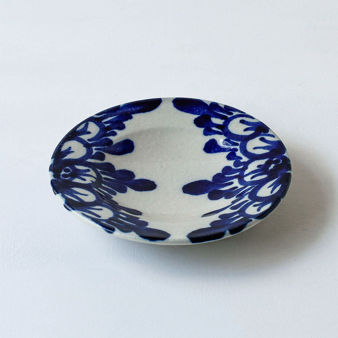 陶房眞喜屋 5寸皿 花唐草