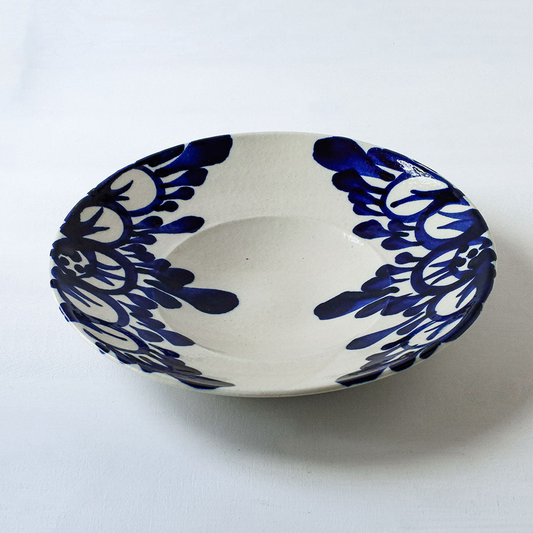 陶房眞喜屋 8寸皿 花唐草