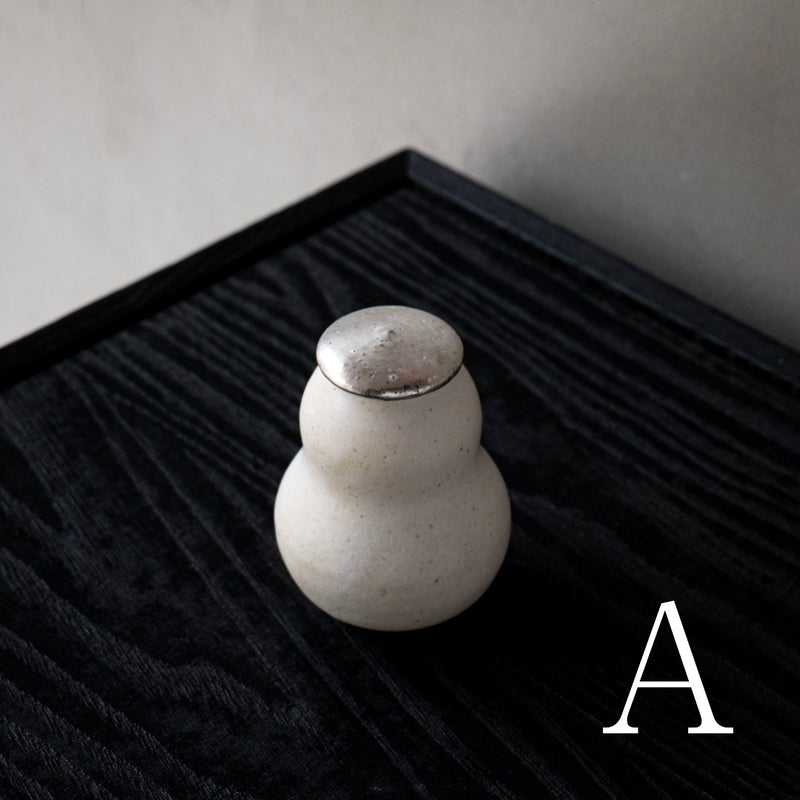 船串篤司 茶入れ(蓋銀)