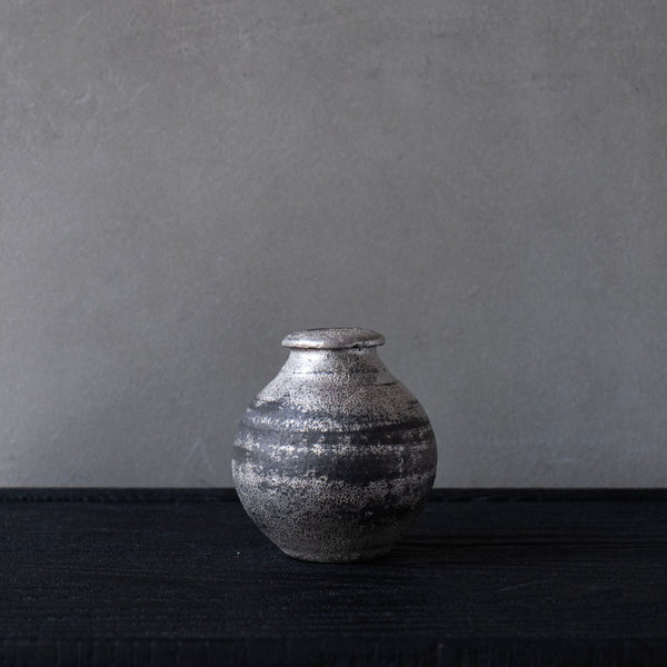 船串篤司 茶入れ(銀)